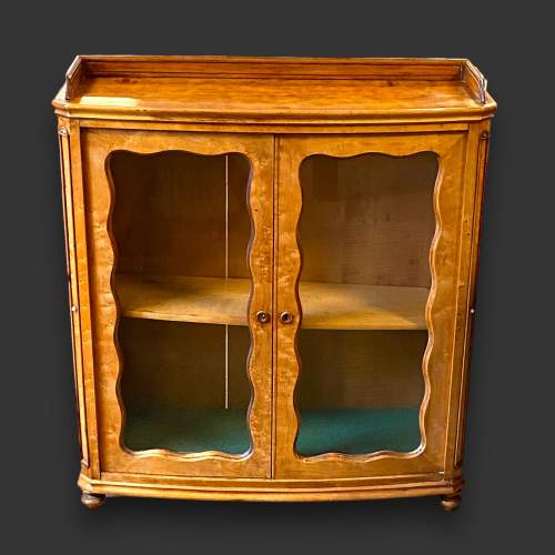 Small Satinwood Glazed Bookcase image-2