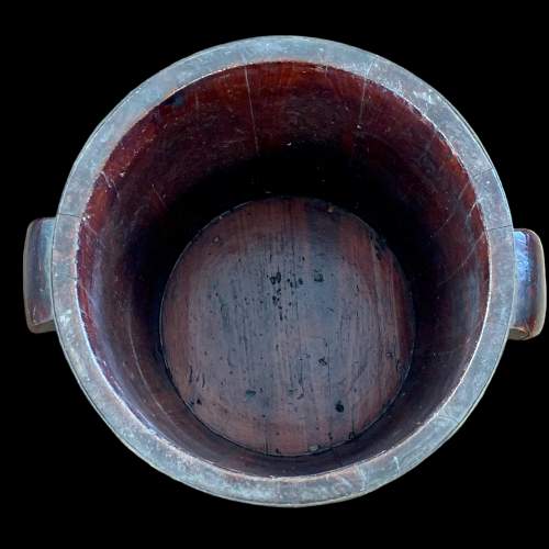 Chinese Brass Bound Wooden Rice Barrel image-3