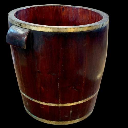 Chinese Brass Bound Wooden Rice Barrel image-6