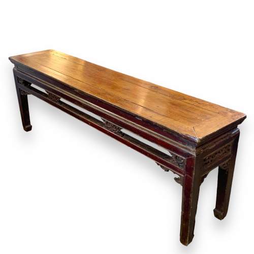 Chinese Hardwood Long Low Table or Bench image-1