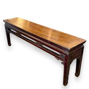 Chinese Hardwood Long Low Table or Bench