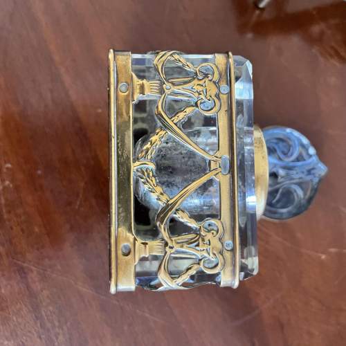 Circa 1920 An Egyptian Revival Inkwell featuring the God Heryshaf image-4