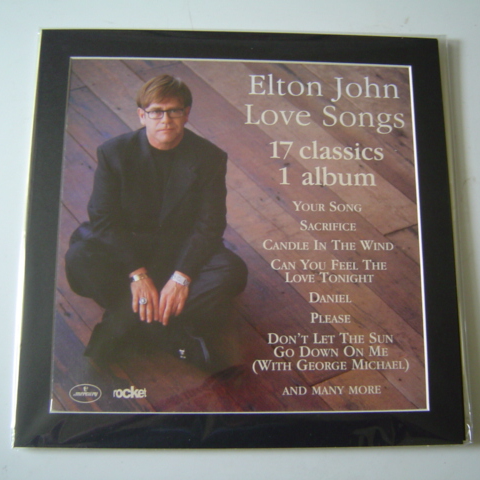 Elton John Love Songs   Poster In A Mount Ready To Frame image-1