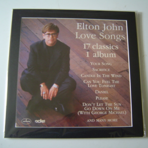 Elton John Love Songs   Poster In A Mount Ready To Frame