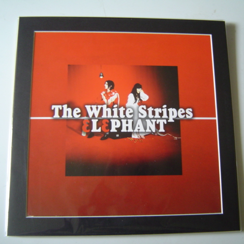 White Stripes Elephant Original  Poster In A Mount Ready To Frame image-1
