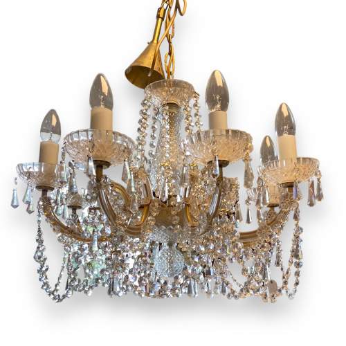 Eight Branch Bohemian Crystal Chandelier image-1