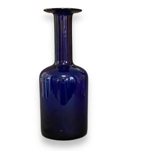 Holmegaard Cobalt Blue Glass Gulvase