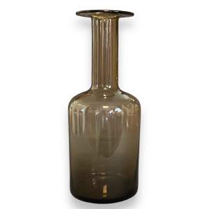 Holmegaard Smokey Brown Glass Gulvase