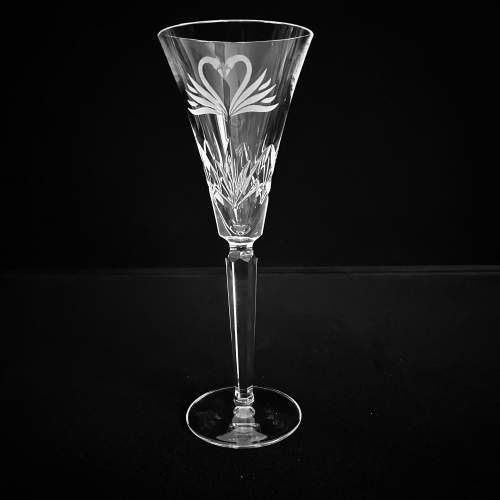 Pair of Waterford Champagne Flutes - Swans image-5