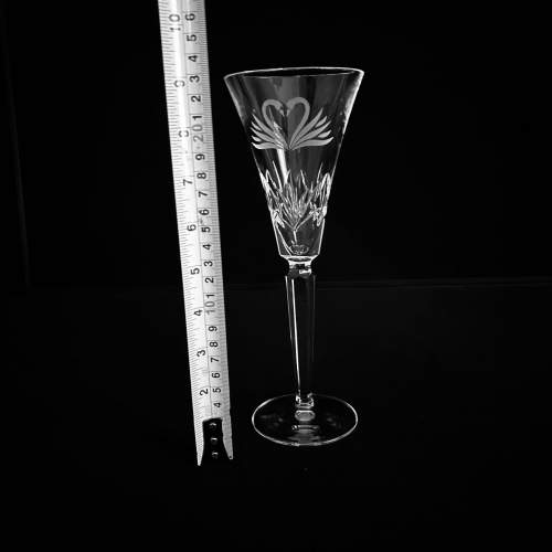 Pair of Waterford Champagne Flutes - Swans image-6