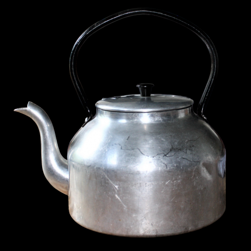 Large Vintage Aluminium Tea Pot image-1