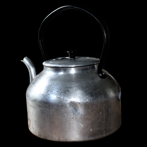 Large Vintage Aluminium Tea Pot image-2