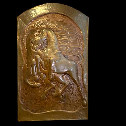 Fabulous Large Mid 20th Century Copper Relief Sculpture image-1