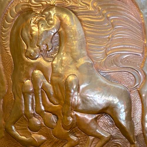 Fabulous Large Mid 20th Century Copper Relief Sculpture image-2
