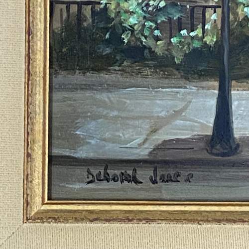 Deborah Jones Oil on Board Painting of a Shop Front image-5