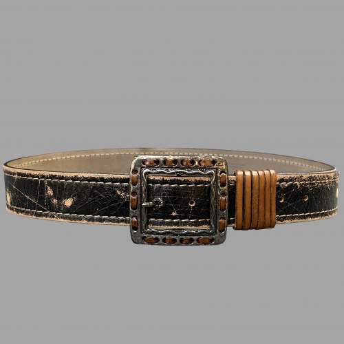Vintage Italian Post and Co Leather Belt image-1