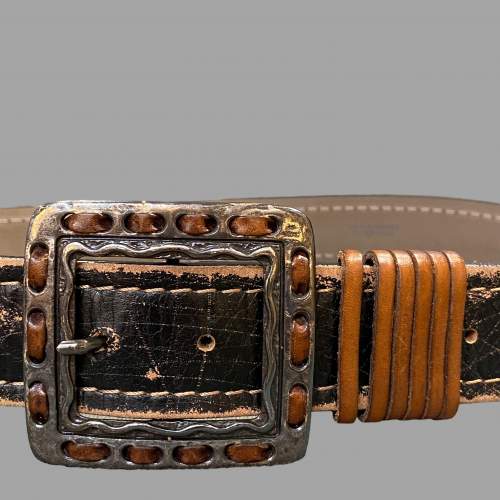 Vintage Italian Post and Co Leather Belt image-2