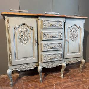 Vintage French Painted Two Door Sideboard