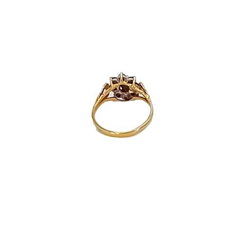 18ct Gold Sapphire Diamond Ring. London 1977 image-5