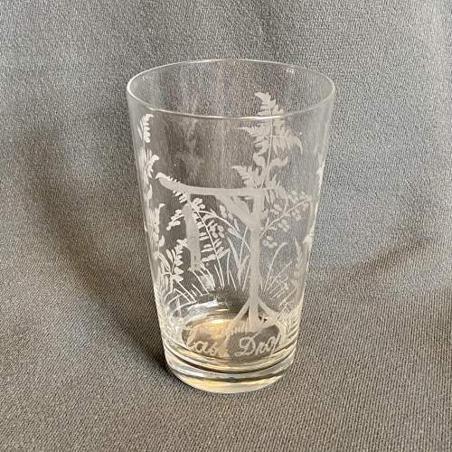 Late 19th Century “His Last Drop” Glass image-1