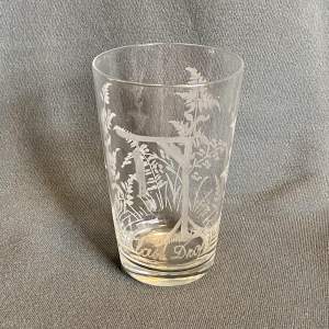 Late 19th Century “His Last Drop” Glass