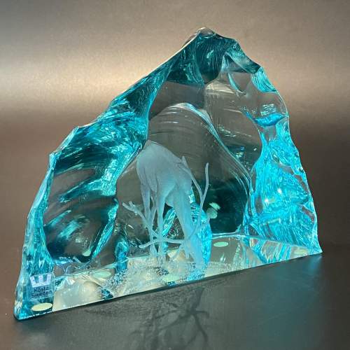 Vintage Kosta Boda Glass Iceberg Sculpture by Vicke Lindstrand image-1