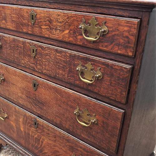 Late 18th Century George III Graduated Oak Chest of Drawers image-6