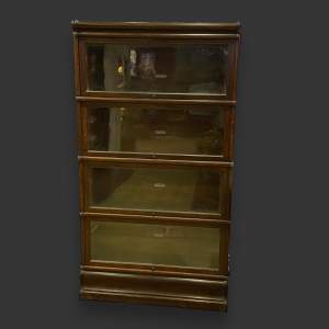 Antique Oak Globe Wernicke Sectional Stacking Bookcase