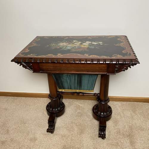 An Exceptional William IV Rosewood Work Table 1800-1837 image-1