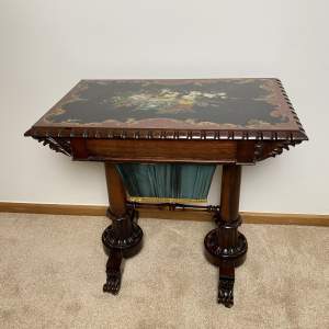 An Exceptional William IV Rosewood Work Table 1800-1837