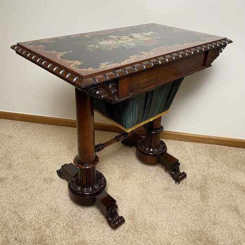 An Exceptional William IV Rosewood Work Table 1800-1837 image-5
