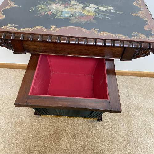 An Exceptional William IV Rosewood Work Table 1800-1837 image-4