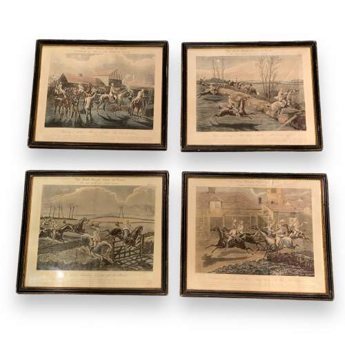 Set of Four Hand Coloured Engravings by Henry Alken image-1