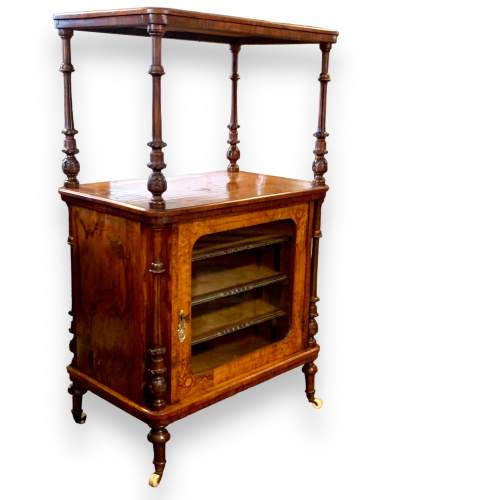Victorian Burr Walnut Music Cabinet image-2