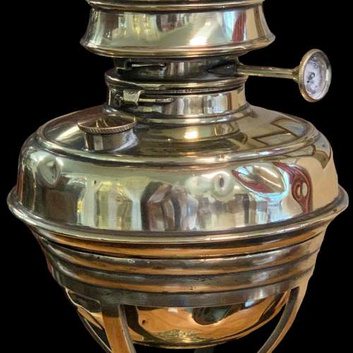 Tall 19th Century Brass Oil Lamp image-3
