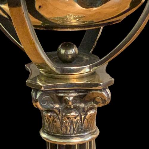 Tall 19th Century Brass Oil Lamp image-4
