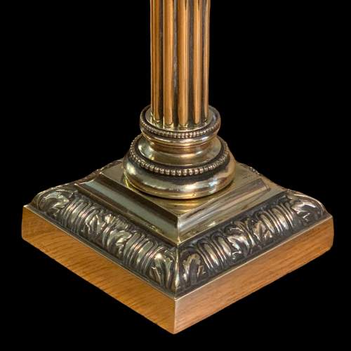 Tall 19th Century Brass Oil Lamp image-5