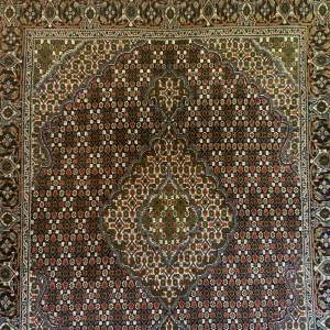 Superb Hand Knotted Persian Rug Tabriz Outlined With Silk Cuts