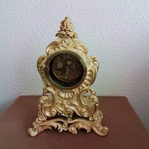 19th Century French Gilt Bronze Clock image-4