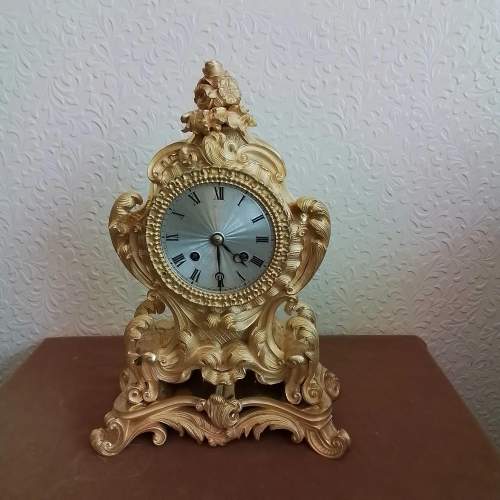 19th Century French Gilt Bronze Clock image-1