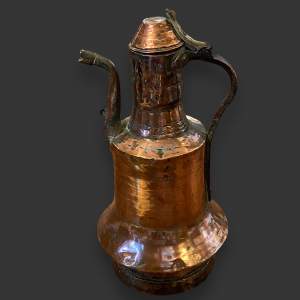 19th Century Cairo Ware Copper Coffee Pot