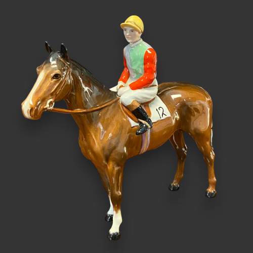 Beswick Standing Race Horse and Jockey image-1