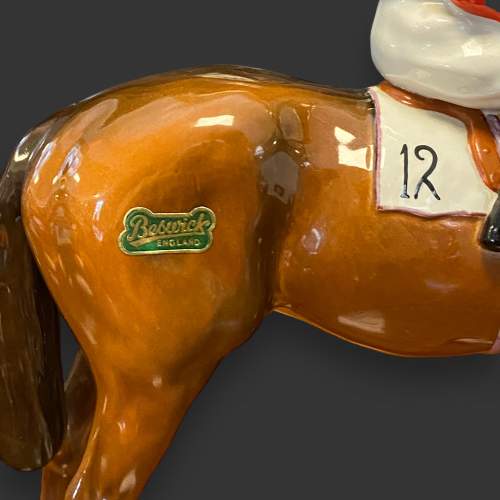 Beswick Standing Race Horse and Jockey image-5