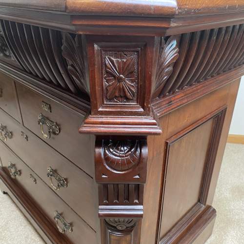 Hand Carved Late Victorian Mahogany Chest of Drawers - Circa 1890 image-5