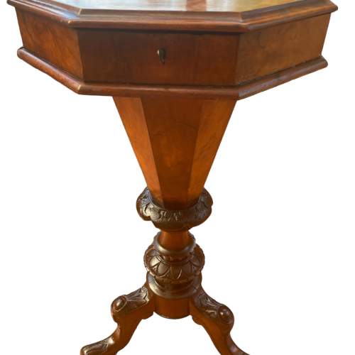 A Fine Victorian Walnut Work Table image-1