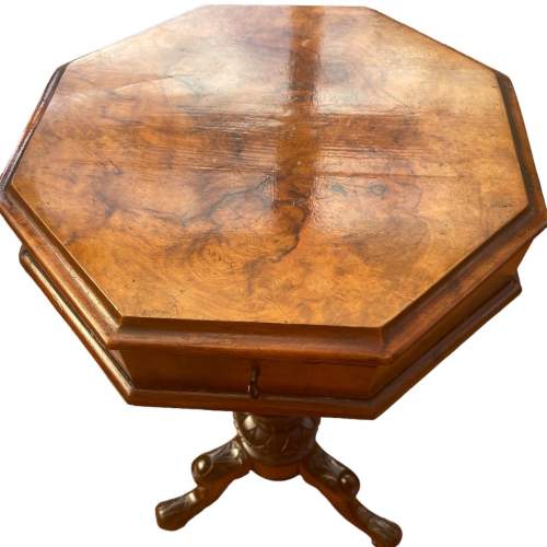 A Fine Victorian Walnut Work Table image-2