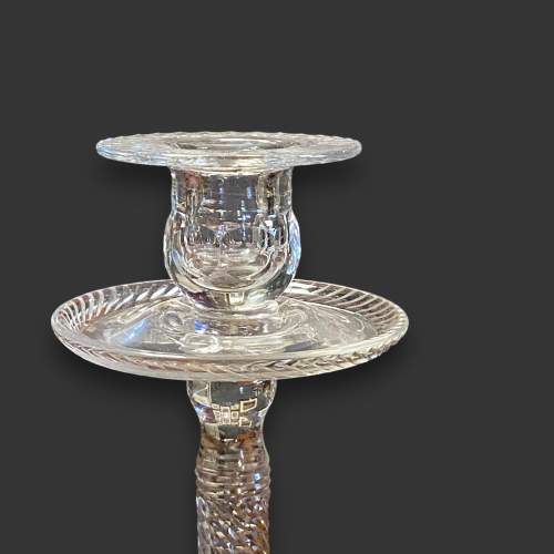 Rare Large Pair of Victorian Glass Candlesticks image-2