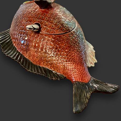 Large Vintage Ceramic Fish Soup Tureen image-3