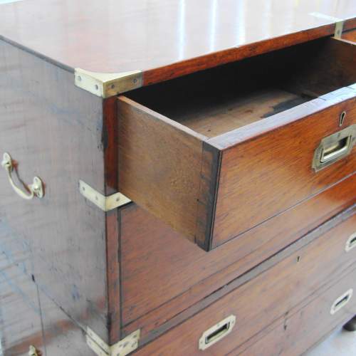 Antique Teak Campaign Chest of Drawers image-4