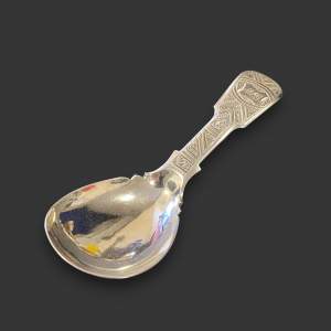 19th Century Silver Caddy Spoon